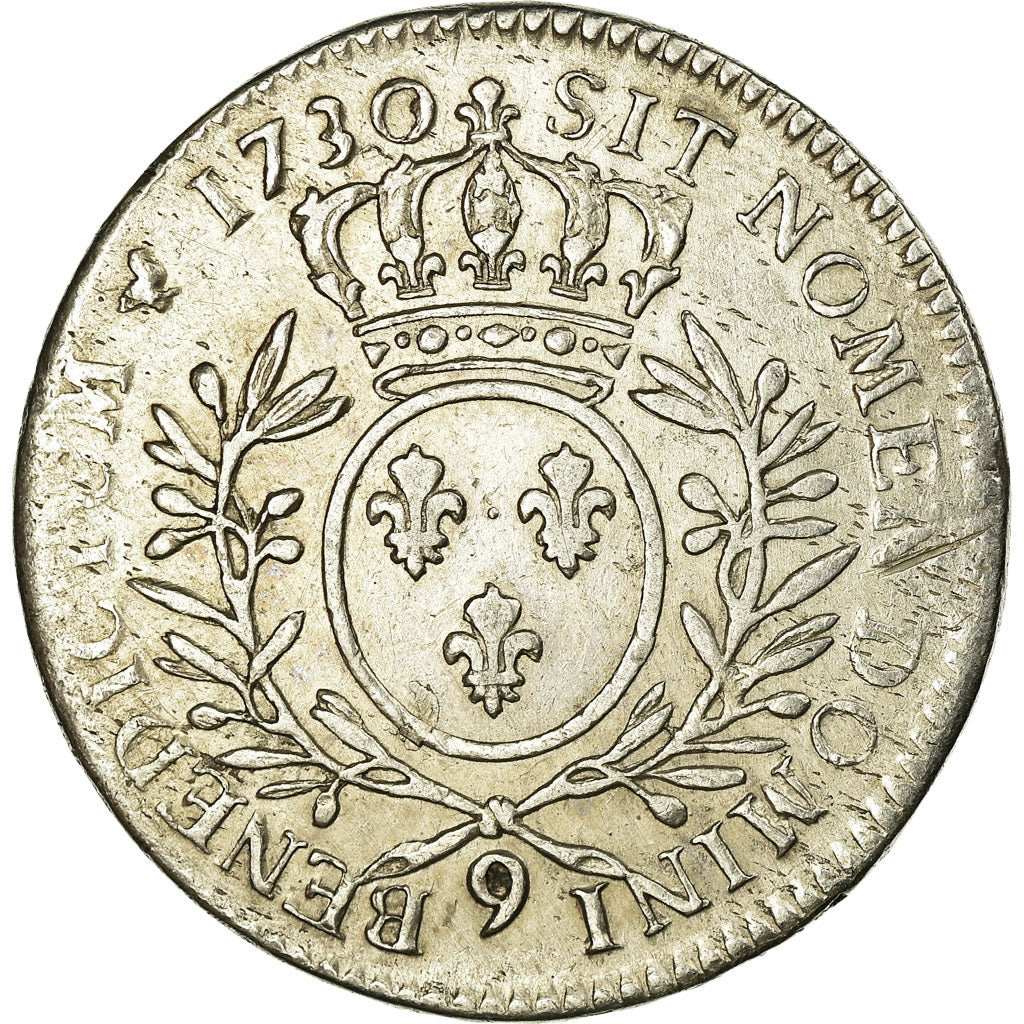 Münze, Frankreich, 1/2 Ecu, 1730, Rennes, SS, Silber, KM:484.25, Gadoury:313