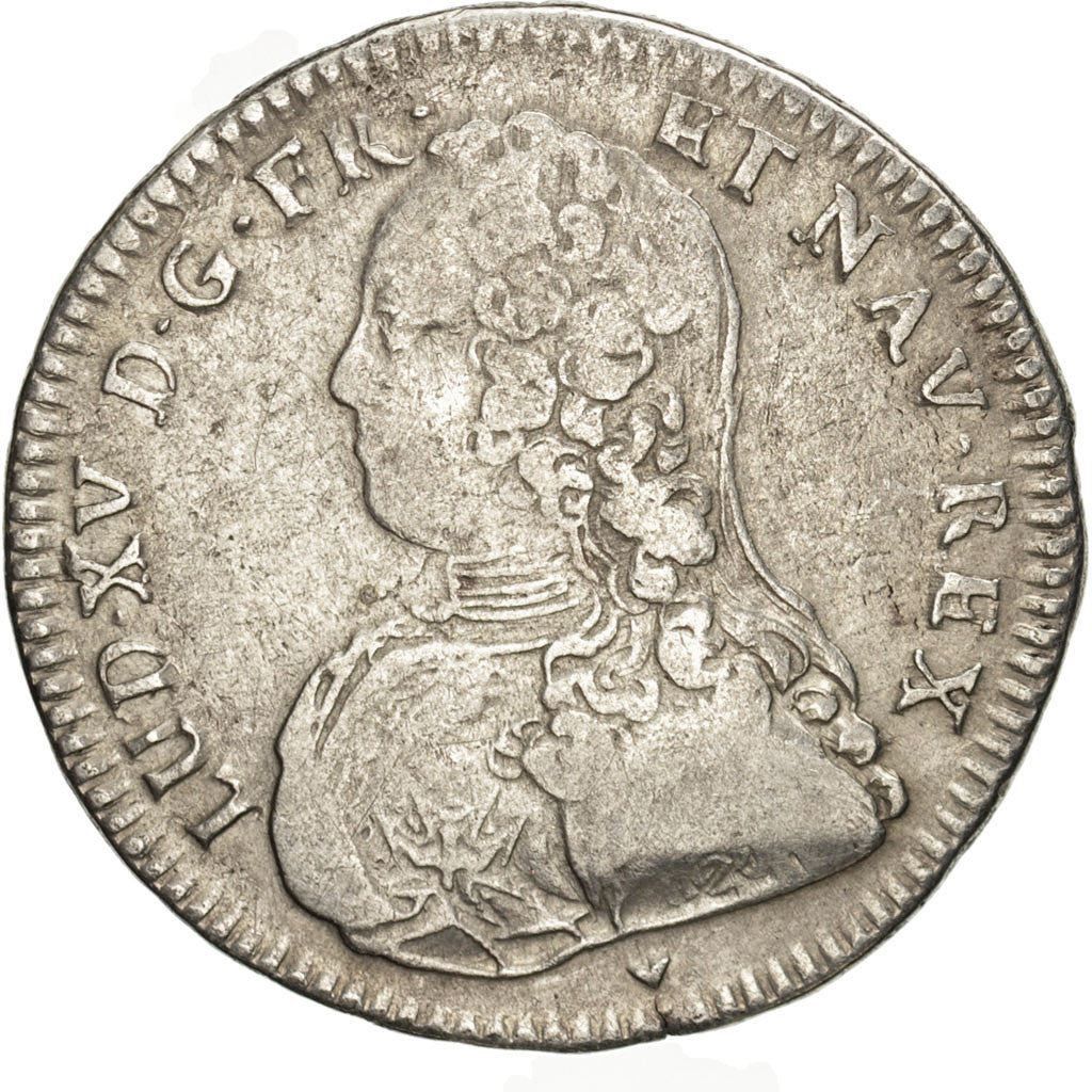 FRANCE, 1/2 Écu aux branches d'olivier, 1/2 ECU, 44 Sols, 1728, Strasbourg, KM .