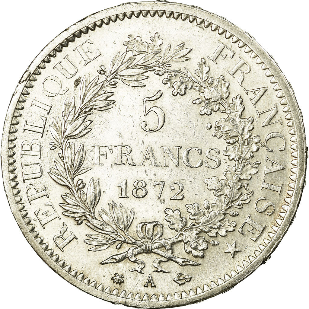 Monnaie, France, Hercule, 5 Francs, 1872, Paris, SUP, Argent, KM:820.1