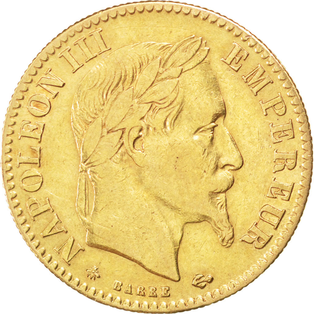 Second Empire, 10 francs or Napoléon III tête laurée, 1864 A, Paris, Gadoury 101