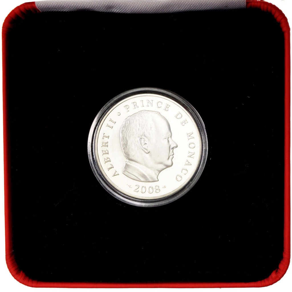 MONACO, 5 Euro, 2008, Paris, KM #197, MS(65-70), Silver, 29, Gadoury #3, 12.00