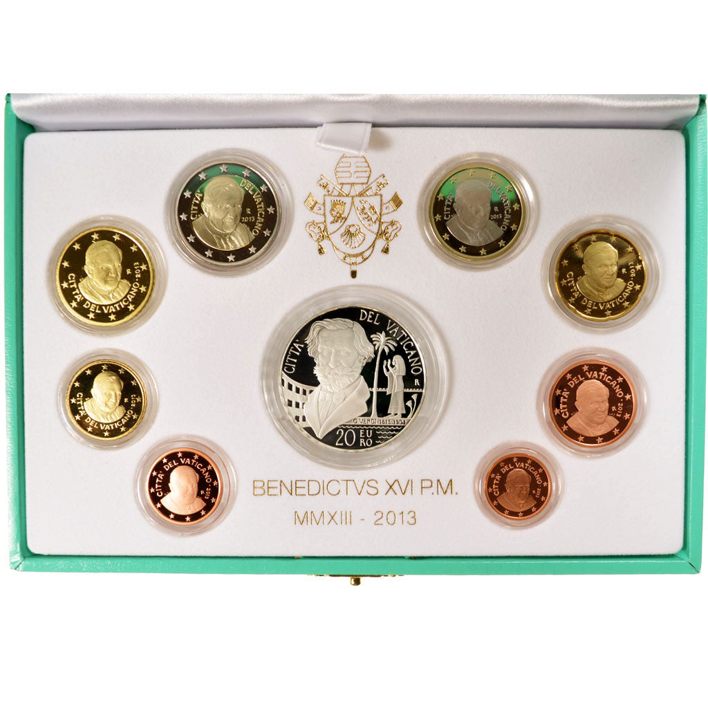 Vatican, 1 Cent to 2 Euro, 2013, MS(65-70), 0.00