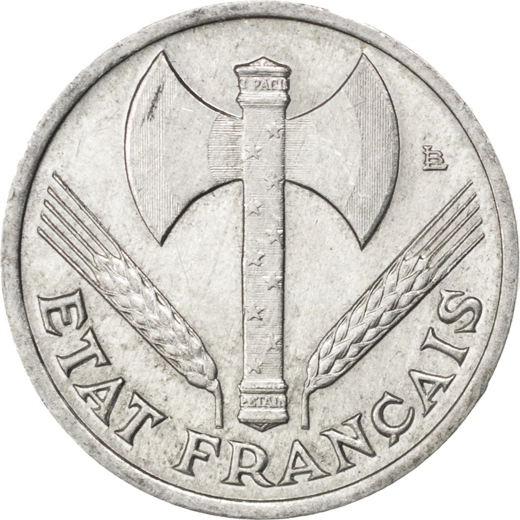 FRANCE, Bazor, 50 Centimes, 1943, Paris, KM #914.1, AU(55-58), Aluminum, 18,...