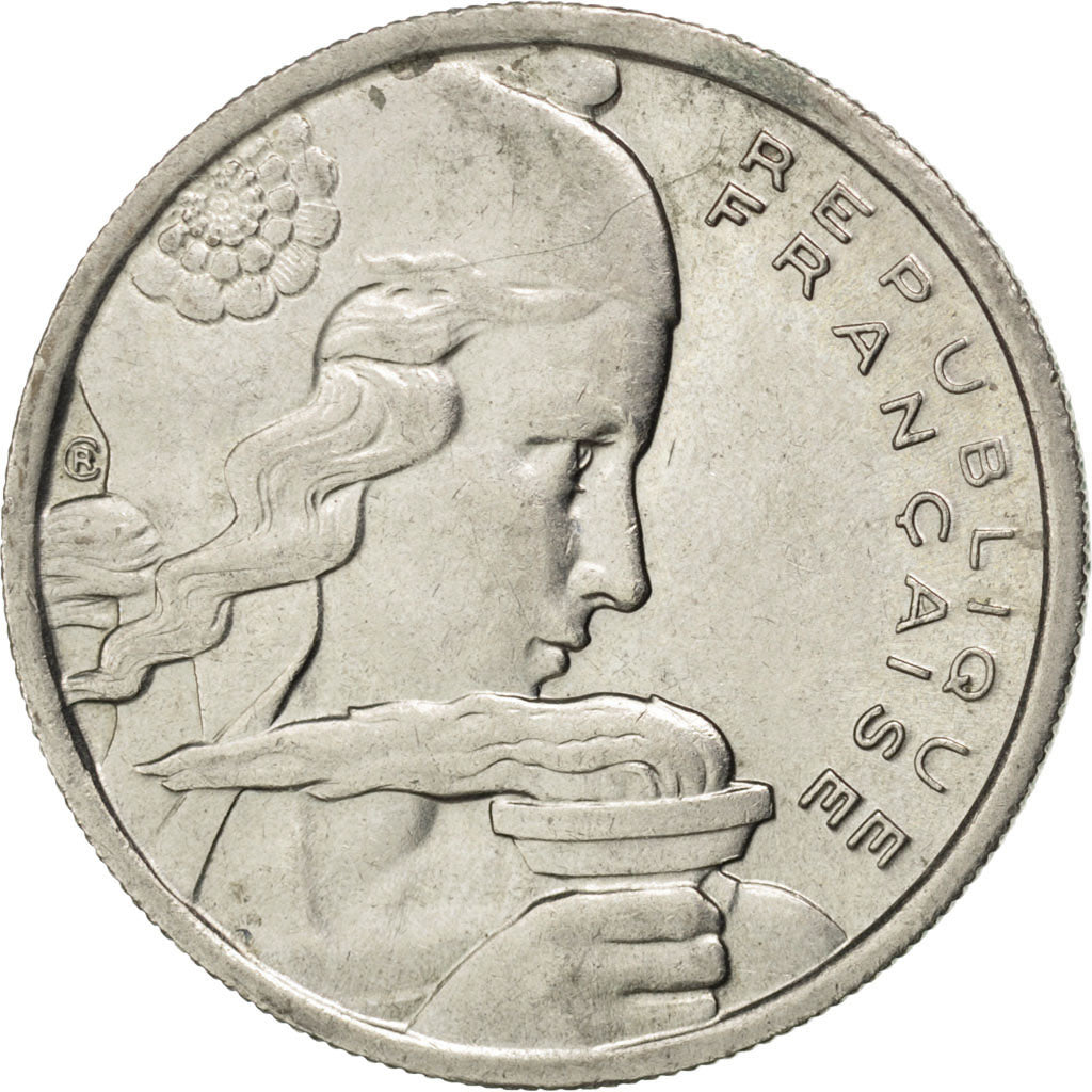 FRANCE, Cochet, 100 Francs, 1958, KM #919.1, AU(55-58), Copper-Nickel, 24,...