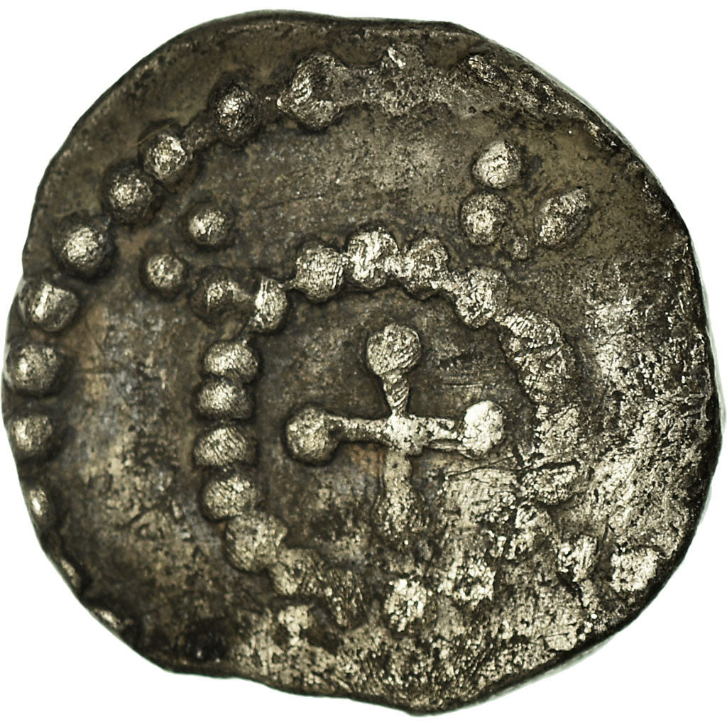 Monnaie, France, Reims, Denier anonyme à la bannière ou au vexillum, TTB, Argent