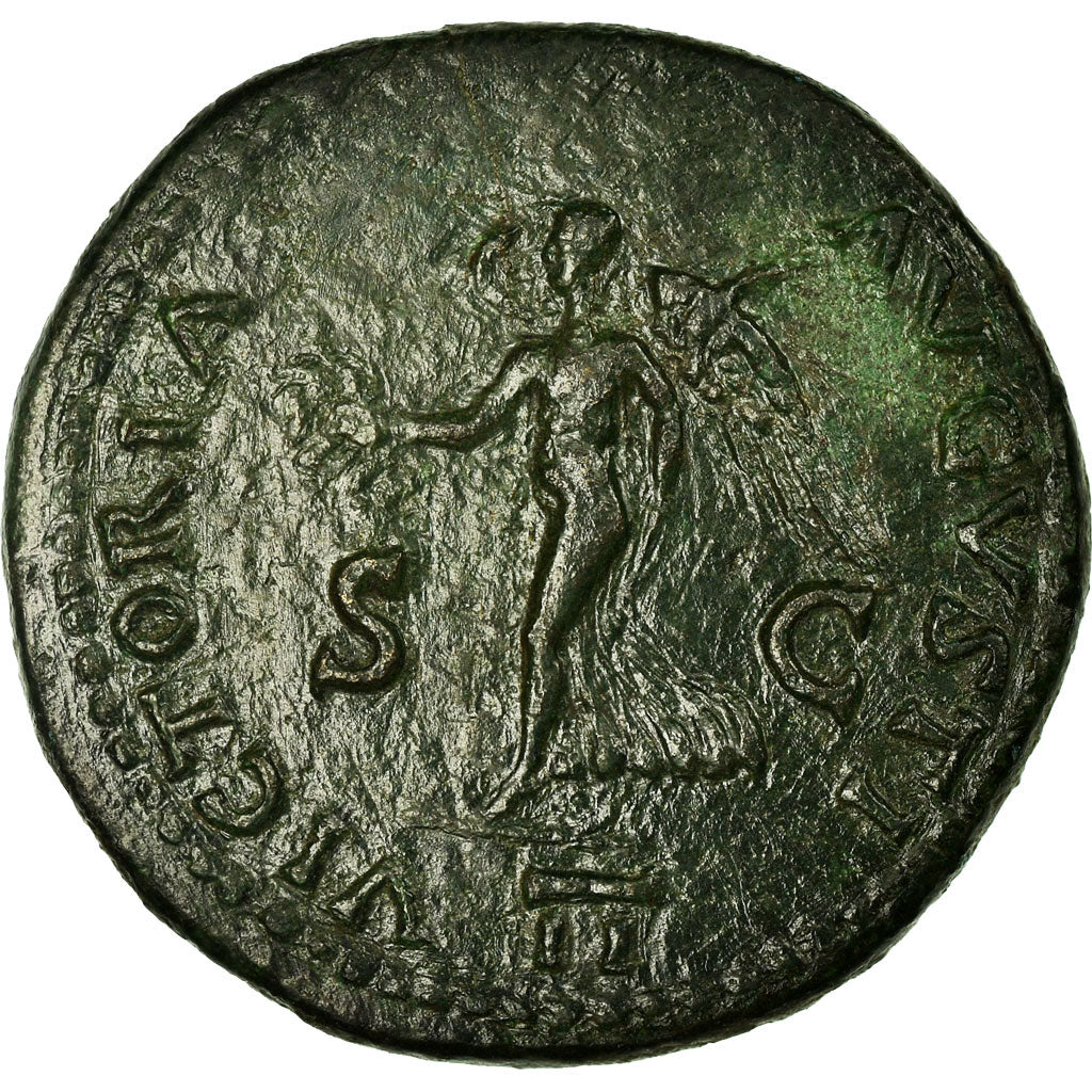 Coin, Nero, Dupondius, Lyons, EF(40-45), Bronze, RIC:410