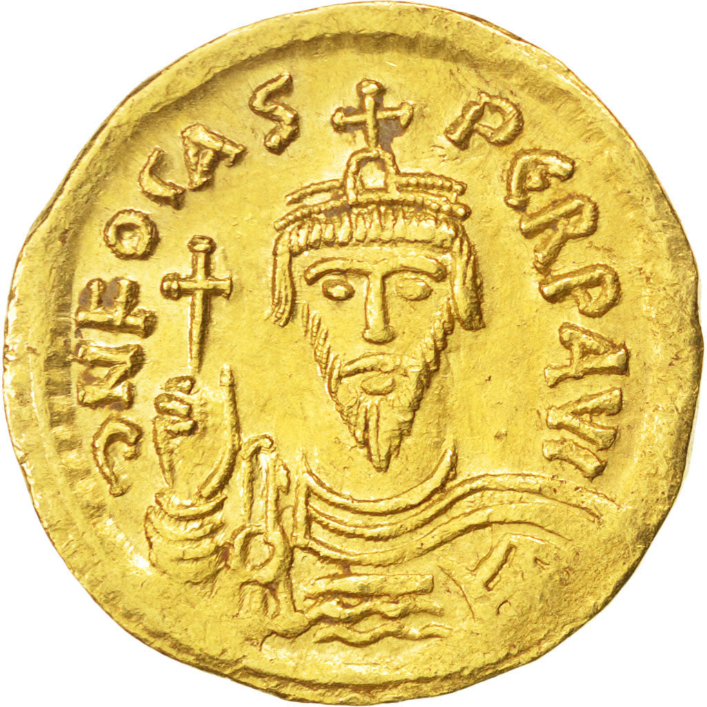 Phocas 602-610, Solidus, Constantinople, AU(55-58), Gold, Sear #620., 4.45