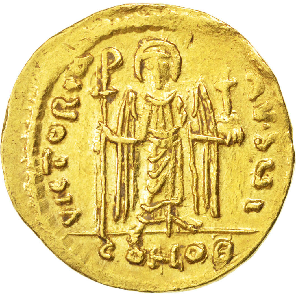 Phocas 602-610, Solidus, Constantinople, AU(55-58), Gold, Sear #620., 4.45