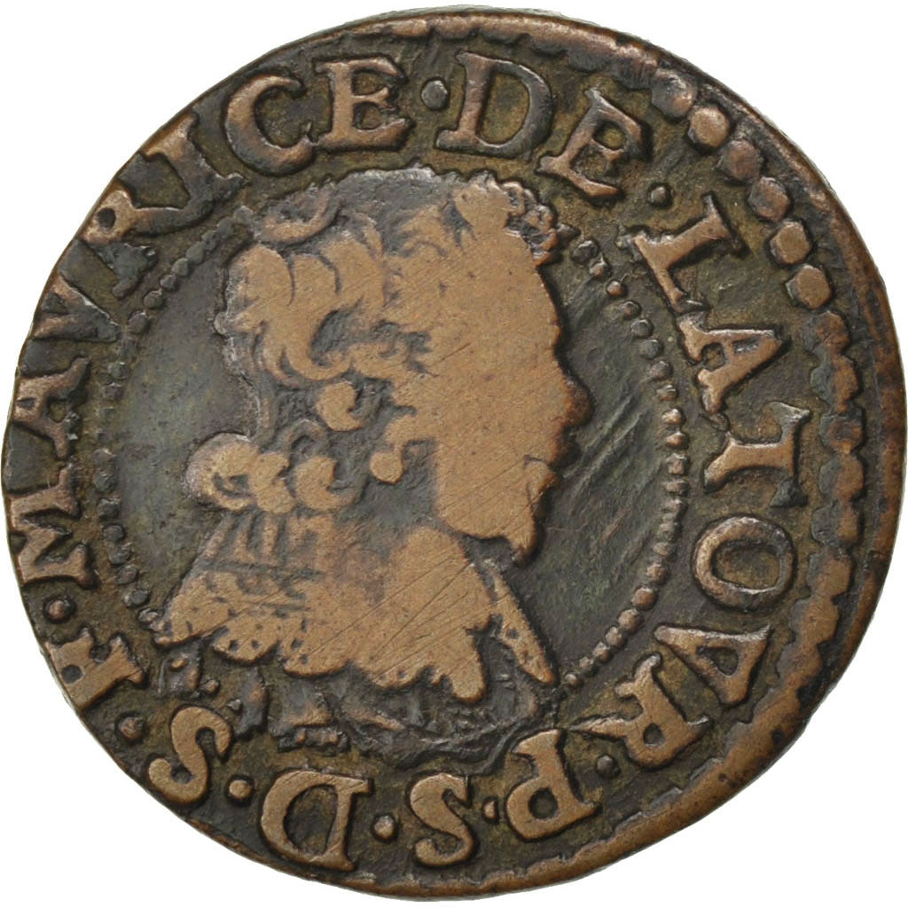 Moneta, TERYTORIA FRANCUSKIE, BOUILLON & SEDAN, 2 Tournois, 1632, VF(20-25)
