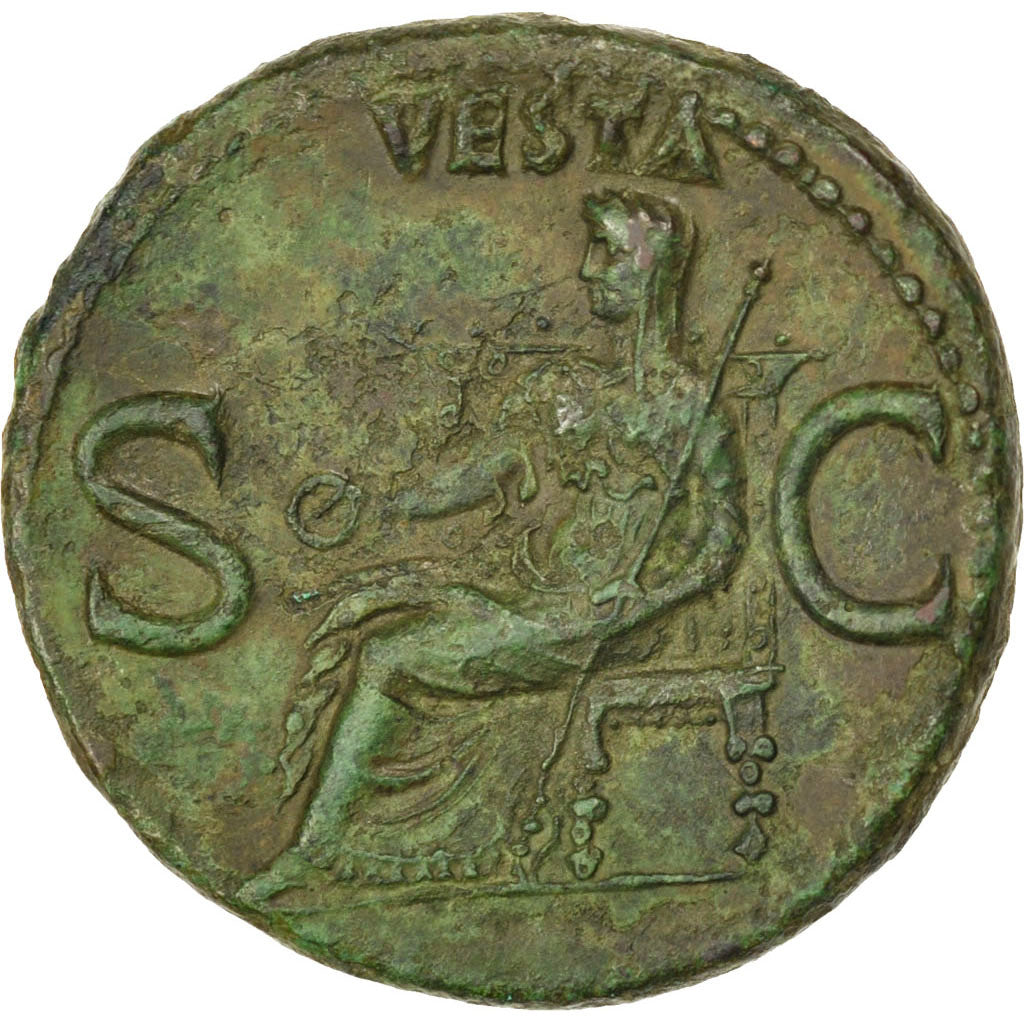 Caligula, As, Roma, AU(50-53), Bronze, RIC #38, 11.18