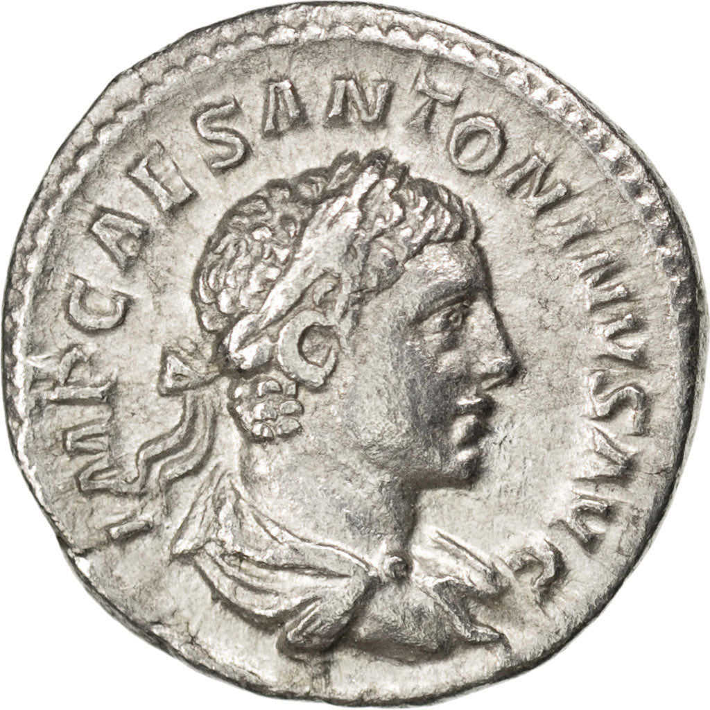 Elagabalus, Denarius, Roma, BB+, Argento, RIC:123