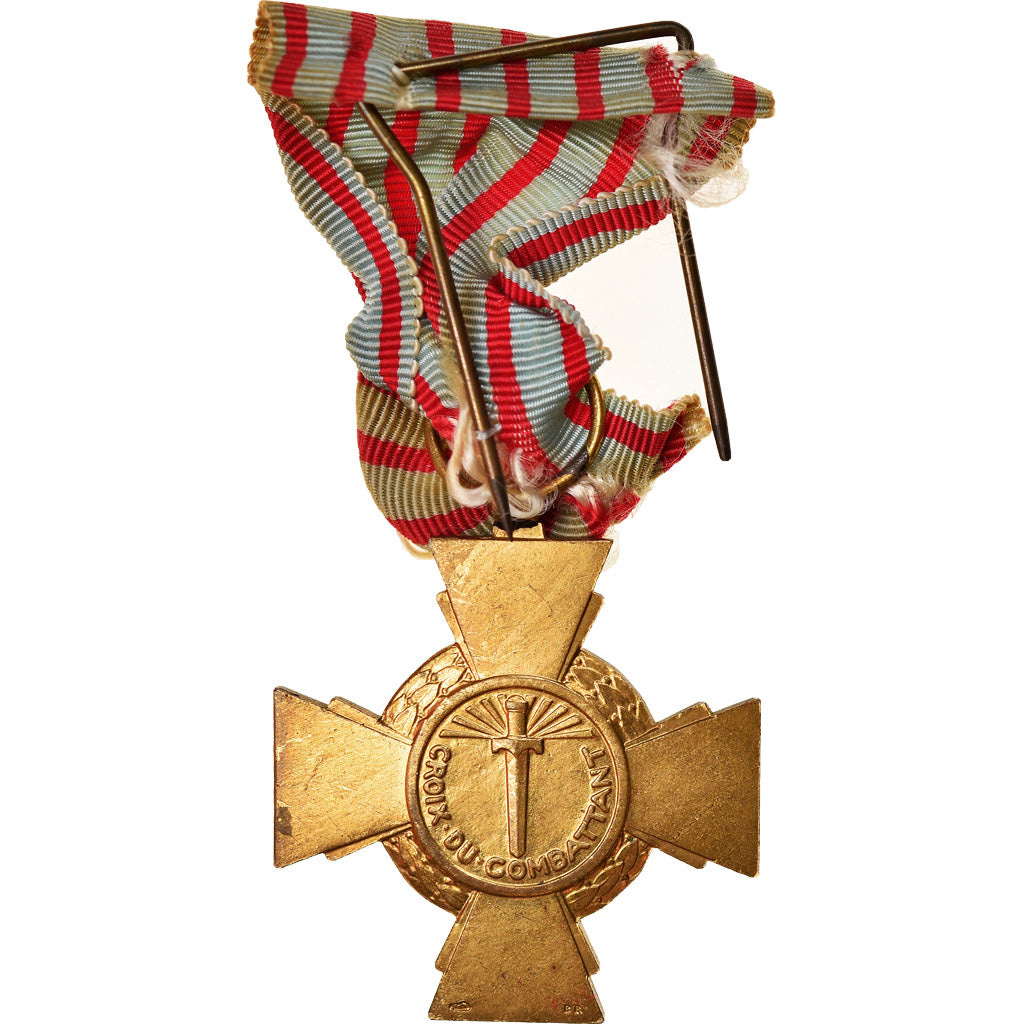 France, Croix du Combattant, Médaille, 1939-1945, Good Quality, Bronze, 36
