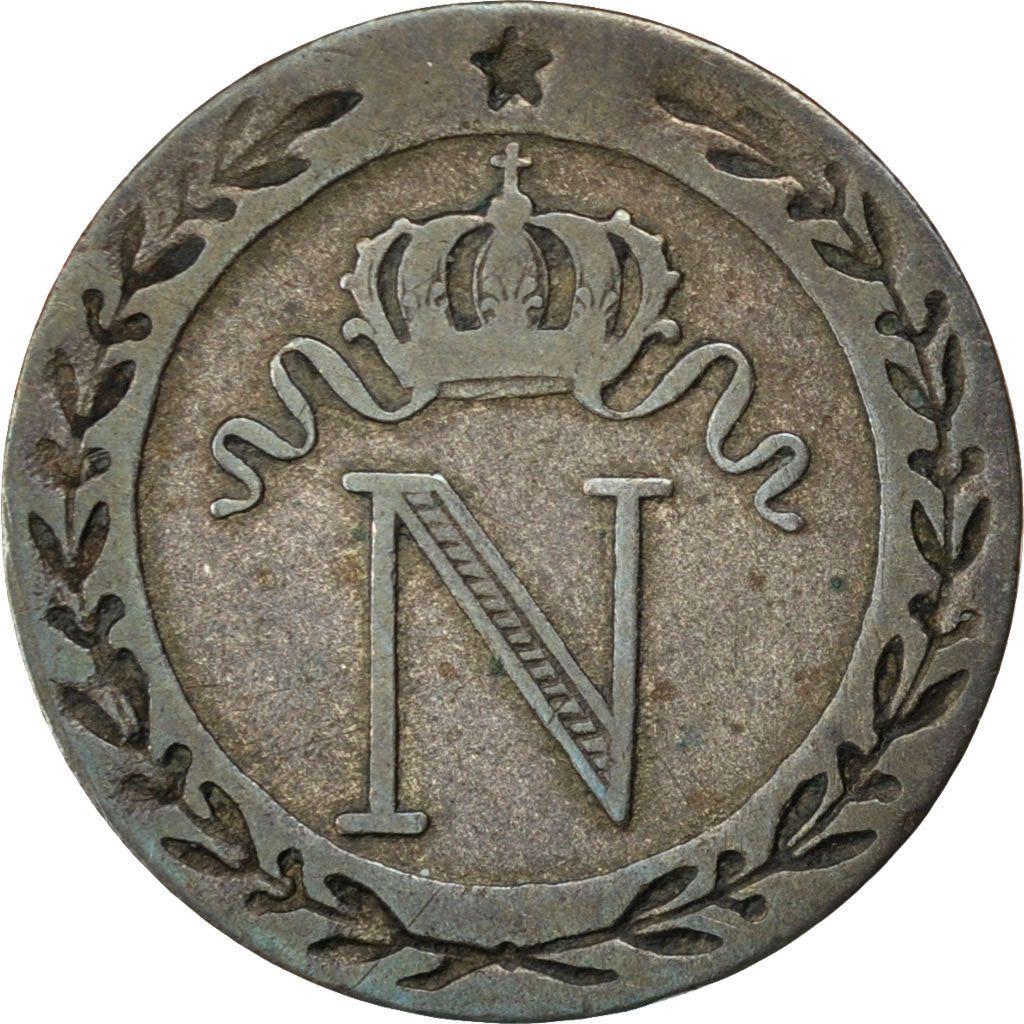 FRANCE, Napoléon I, 10 Centimes, 1809, Paris, KM #676.1, VF(30-35), Billon, G...