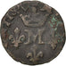 Monnaie, France, Liard, 1614, Trévoux, TB+, Billon, Boudeau:1077