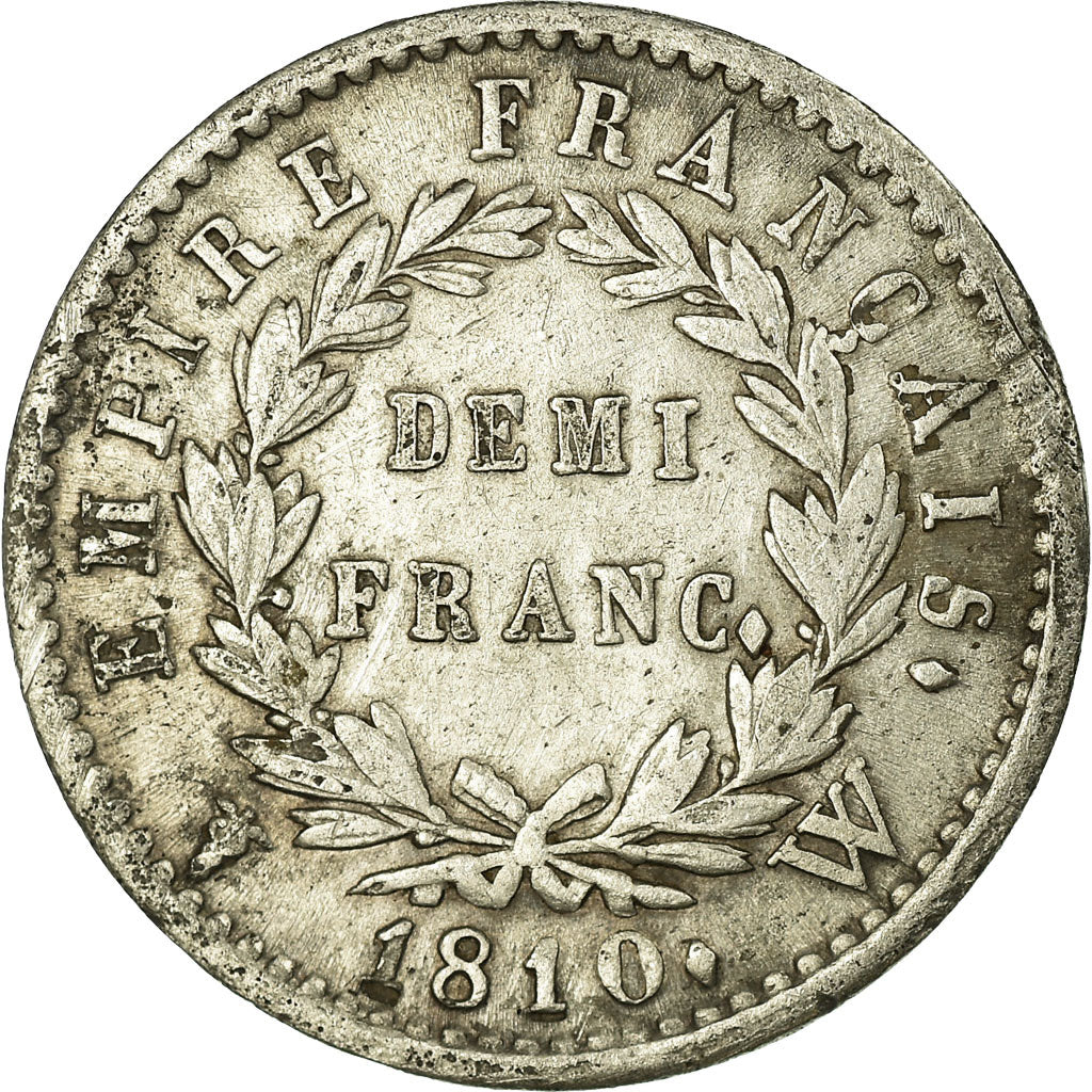Coin, France, Napoléon I, 1/2 Franc, 1810, Lille, EF(40-45), Silver, KM:691.15