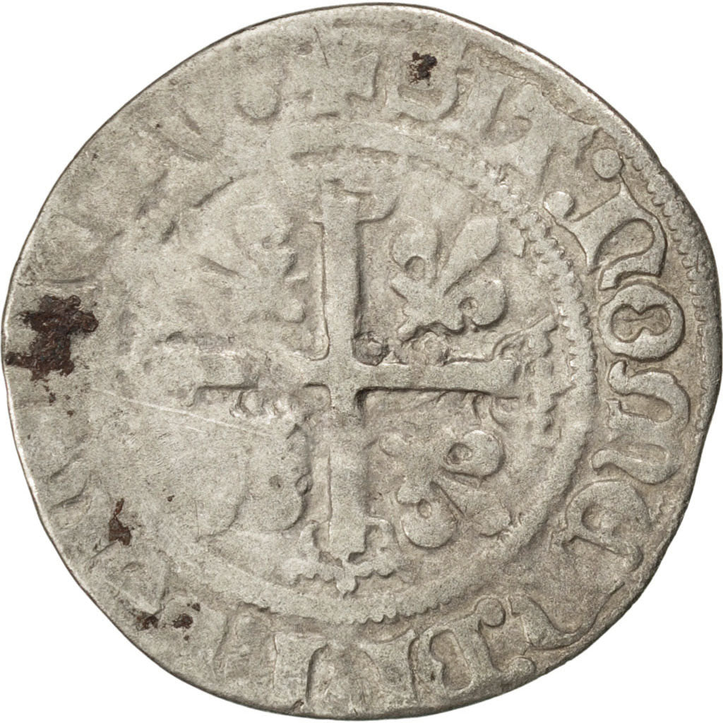 FRANCE, Karolus or Dizain, Rouen, VF(20-25), Billon, Duplessy #593, 2.19