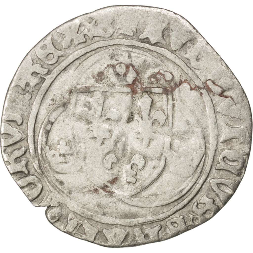 Louis XI, Blanc à la couronne, Bourges, Duplessy 550C