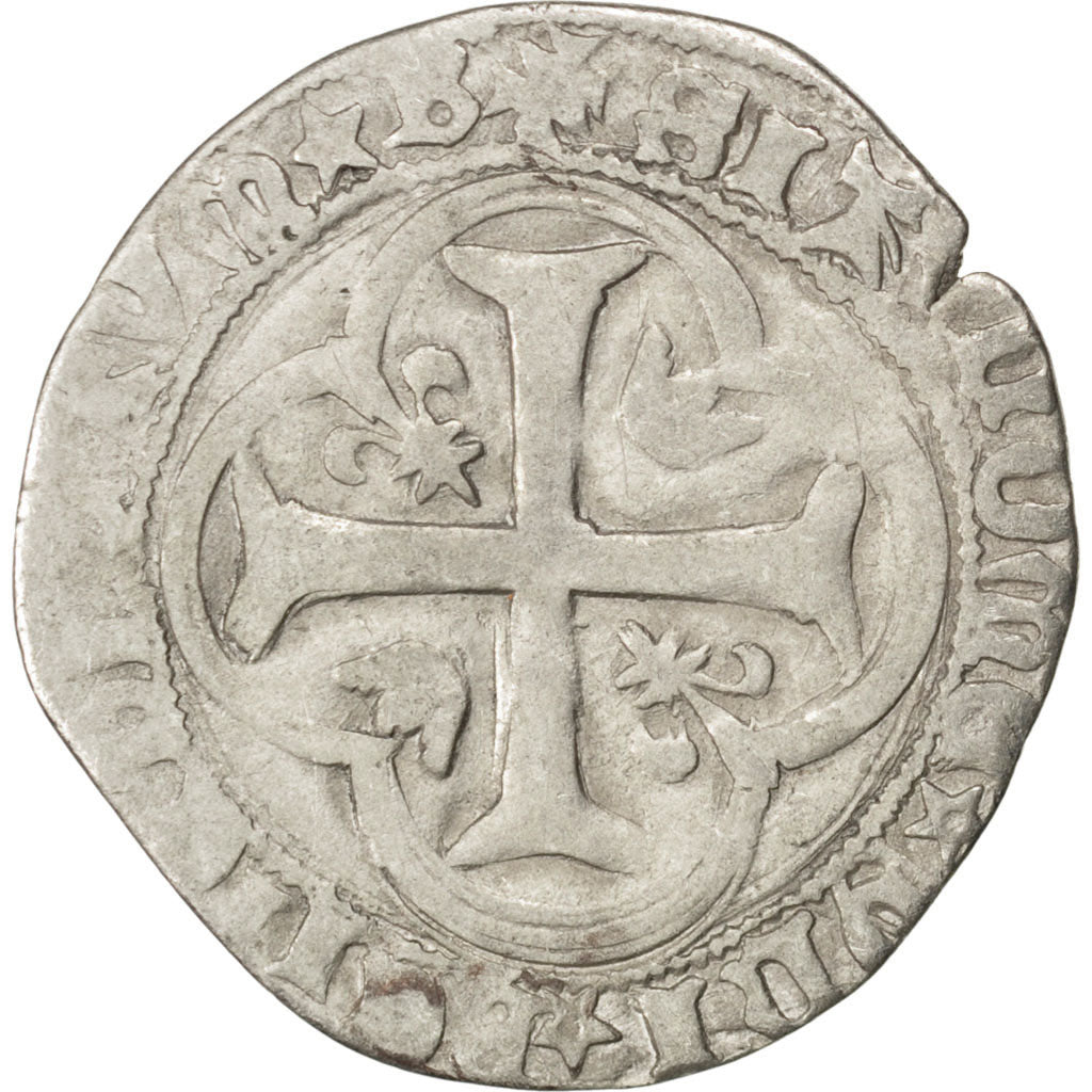 Louis XI, Blanc à la couronne, Bourges, Duplessy 550C