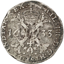 SPANISH NETHERLANDS, Patagon, 1633, Brabant, KM #53.3, VF(30-35), Silver, 27.11