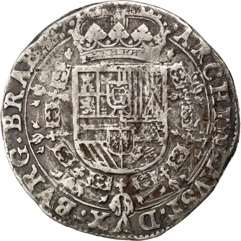 SPANISH NETHERLANDS, Patagon, 1633, Brabant, KM #53.3, VF(30-35), Silver, 27.11