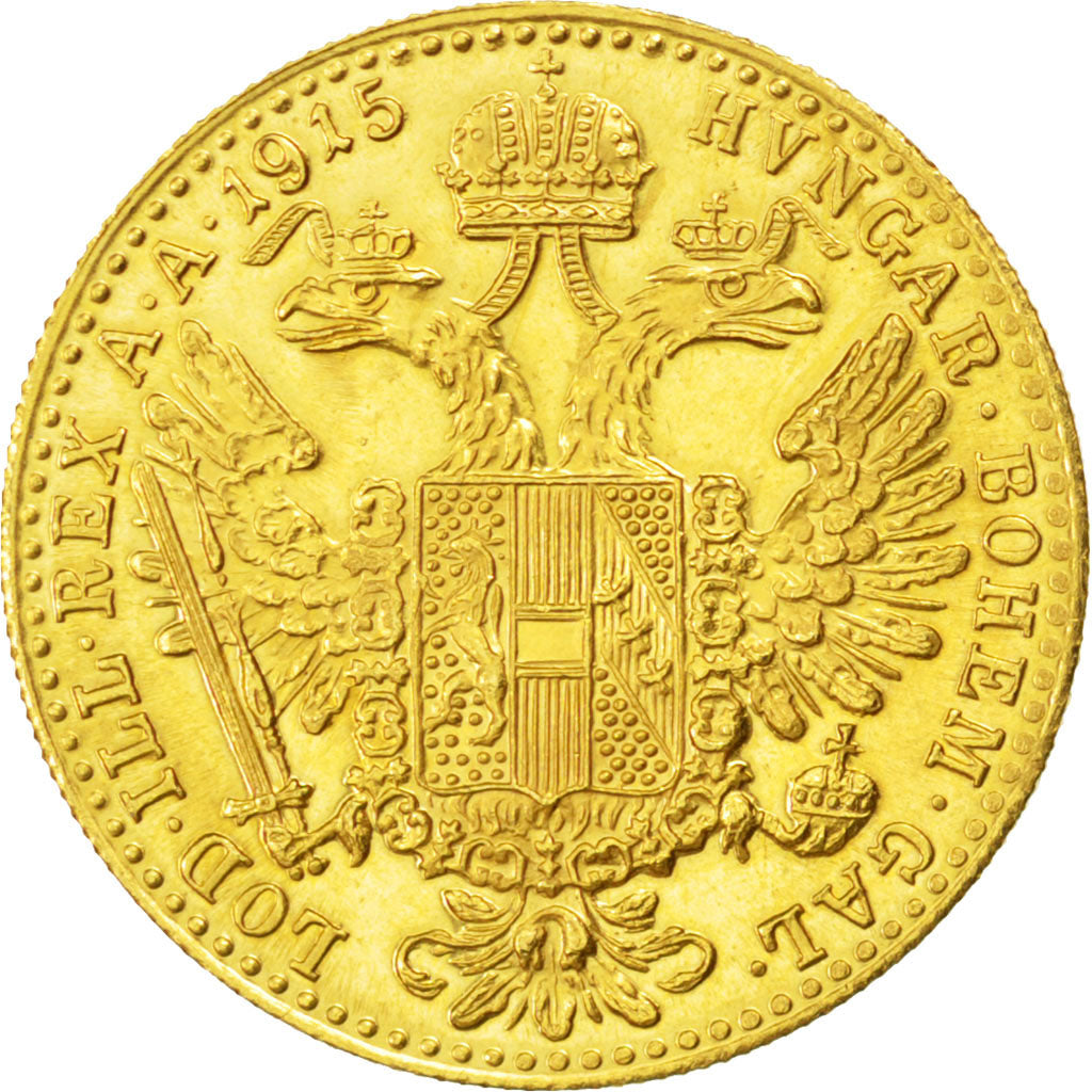 AUSTRIA, Ducat, 1915, KM #2267, MS(63), Gold, 3.51