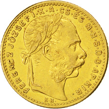 HUNGARY, 8 Forint 20 Francs, 1883, Kormoczbanya, KM #467, AU(50-53), Gold, 6.45