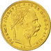 HUNGARY, 8 Forint 20 Francs, 1883, Kormoczbanya, KM #467, AU(50-53), Gold, 6.45