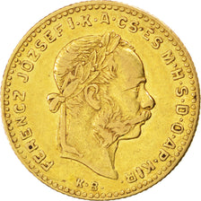 HUNGARY, 4 Forint 10 Francs, 1884, KM #466, EF(40-45), Gold, 3.19