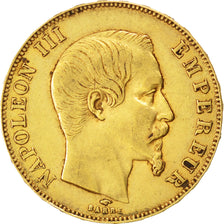 FRANCE, Napoléon III, 50 Francs, 1858, Paris, KM #785.1, EF(40-45), Gold, Gadour
