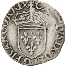 FRANCE, Sol Parisis, 1565, Lyons, EF(40-45), Silver, Sombart #4460, 1.47