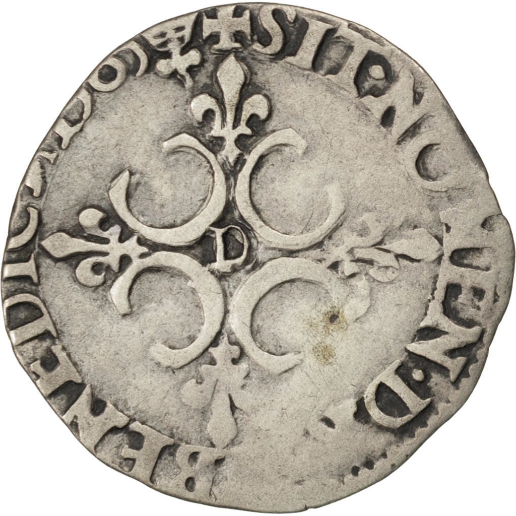 FRANCE, Sol Parisis, 1565, Lyons, EF(40-45), Silver, Sombart #4460, 1.47