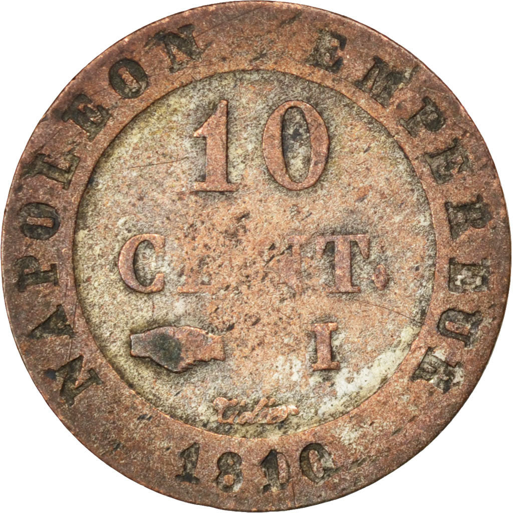 Francia, Napoléon I, 10 Centimes, 1810, Limoges, MB, Biglione, KM:676.5, Gad...