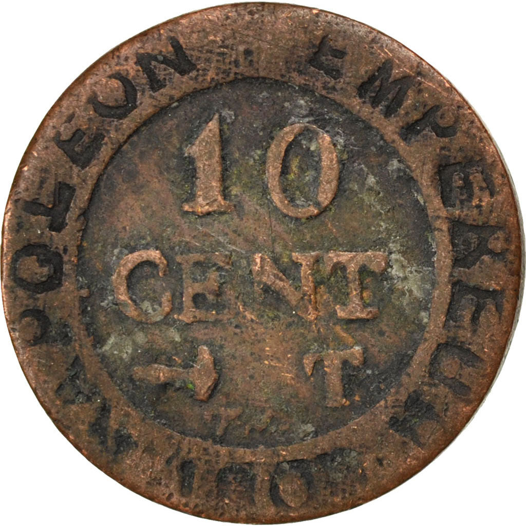 FRANCE, 10 Centimes, Nantes, KM #676.8, VF(20-25), Billon, Gadoury #190, 2.15