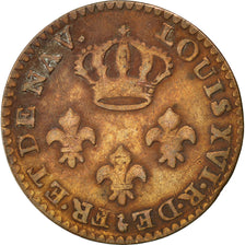 FRENCH GUIANA, 2 Sous, 1789, Paris, KM #1, VF(20-25), Billon, 23, 1.77