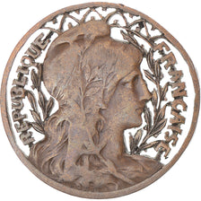 Moneta, Francia, 5 Centimes, 1908, Paris, modifié, MB+, Rame, Gadoury:165