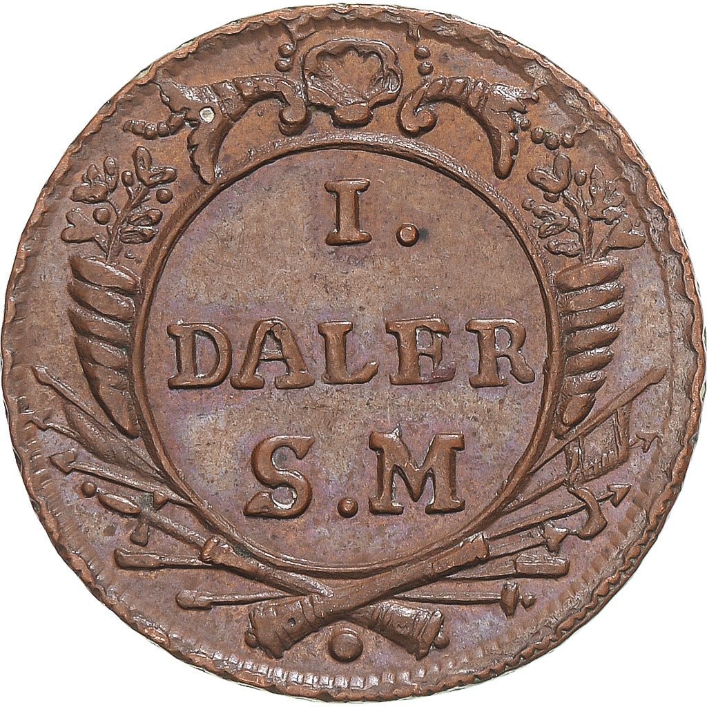 Monnaie, Suède, Carl XII, Daler S.m., 1718, Stockholm, TTB+, Cuivre