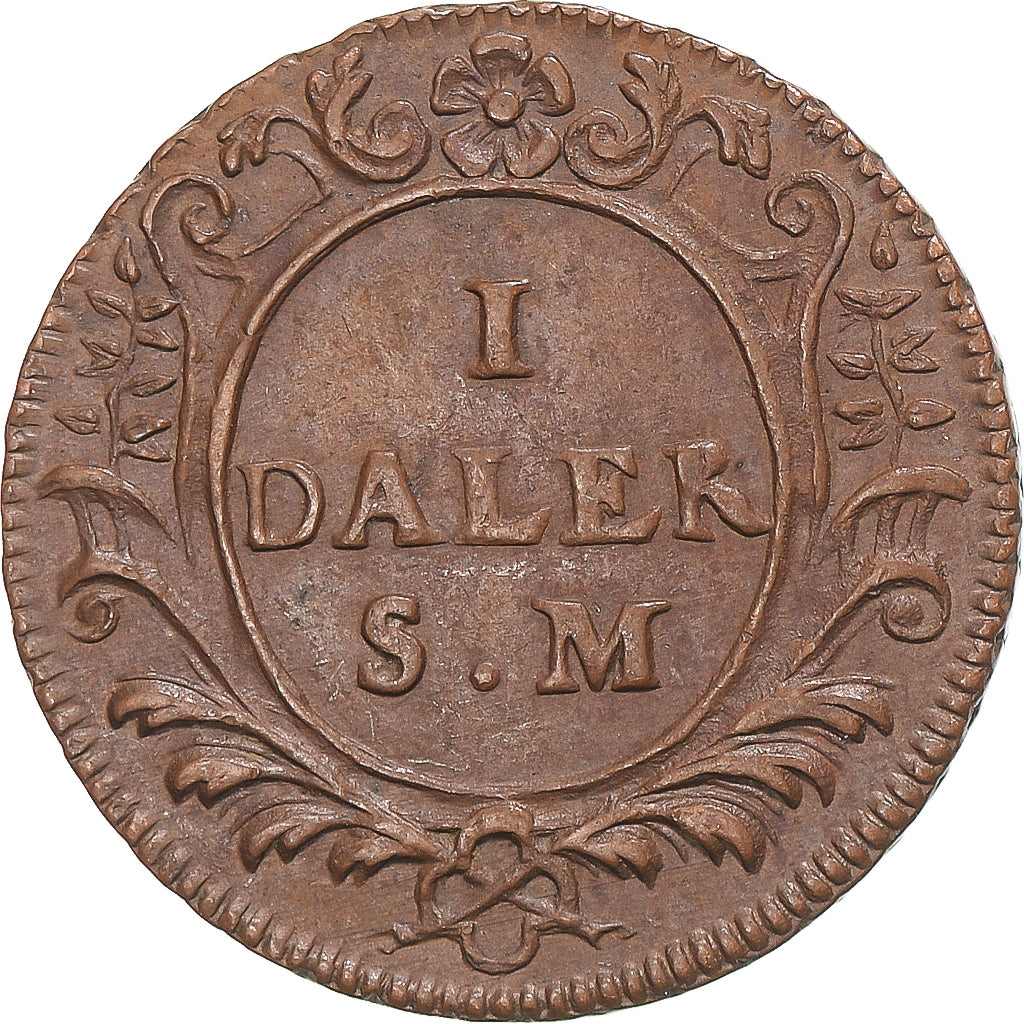 Monnaie, Suède, Carl XII, Daler S.m., 1718, Stockholm, TTB, Cuivre