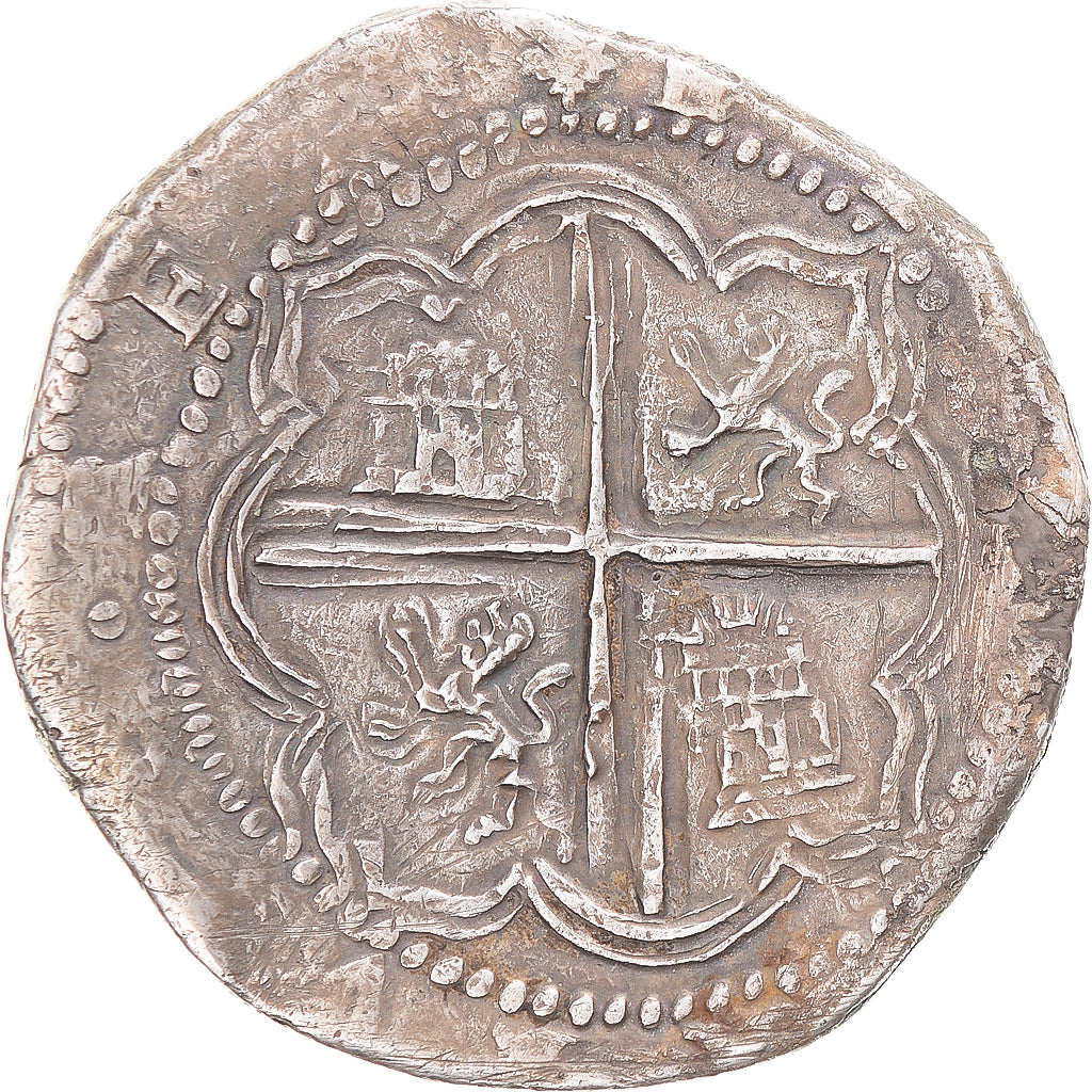 Monnaie, Espagne, Philippe II, 8 Reales, Potosi, COB, TTB+, Argent