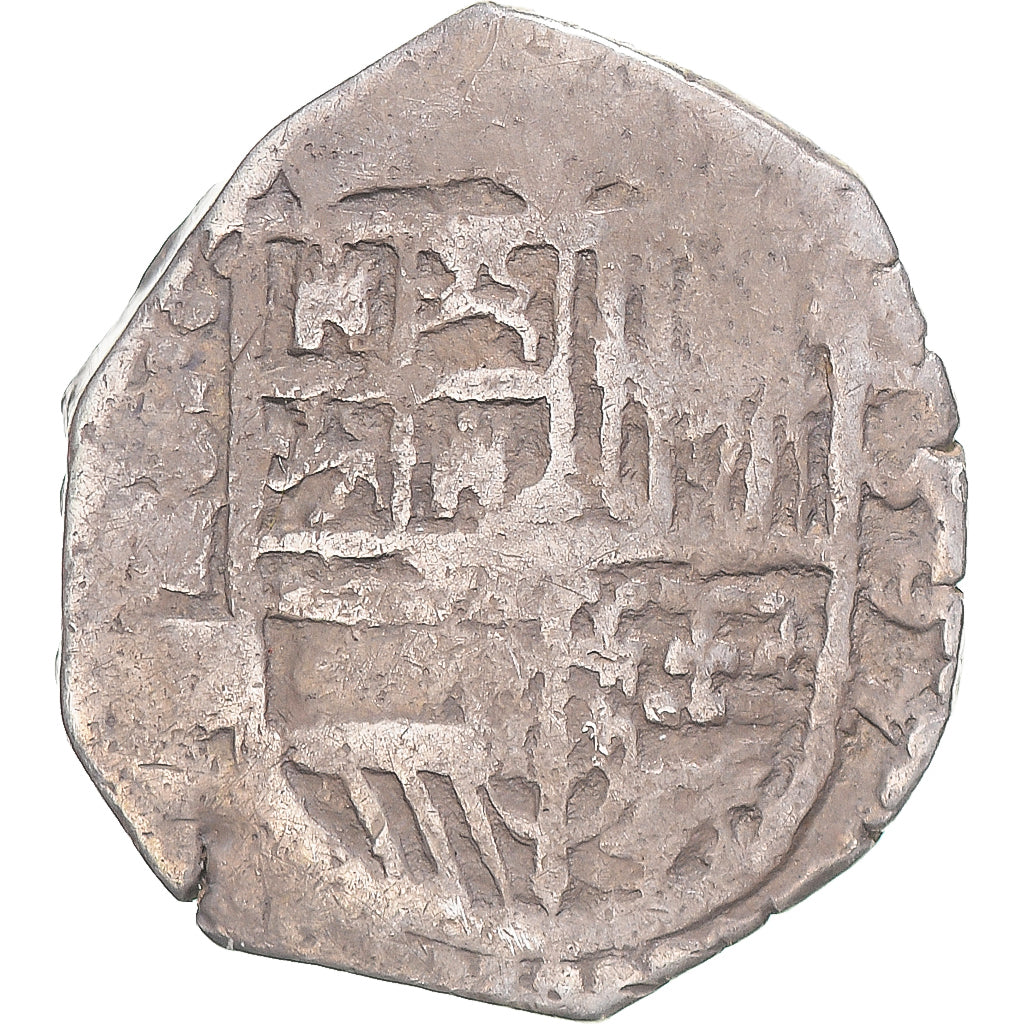 Monnaie, Espagne, Philippe II, 2 Reales, 1597, Seville, COB, TB+, Argent