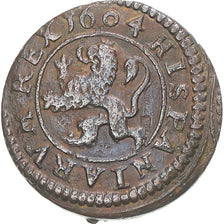 Coin, Spain, Philip III, 4 maravedis, 1604, Segovia, AU(50-53), Bronze, KM:6.5