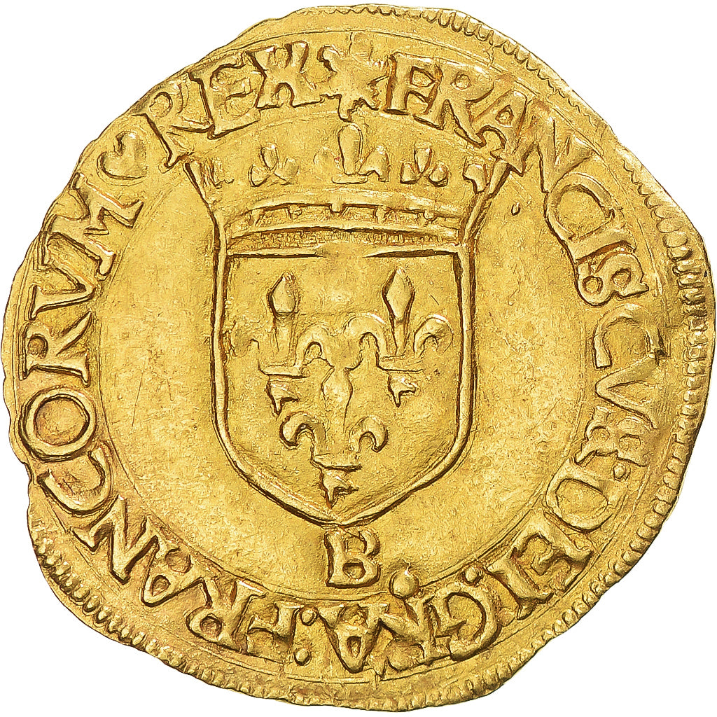 Moneda, Francia, François Ier, Ecu d'or à la croisette, après 1541, Rouen