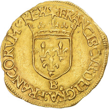 Moneda, Francia, François Ier, Ecu d'or à la croisette, après 1541, Rouen