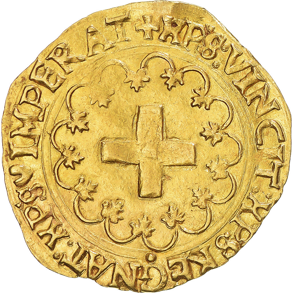 Moneda, Francia, François Ier, Ecu d'or à la croisette, après 1541, Rouen