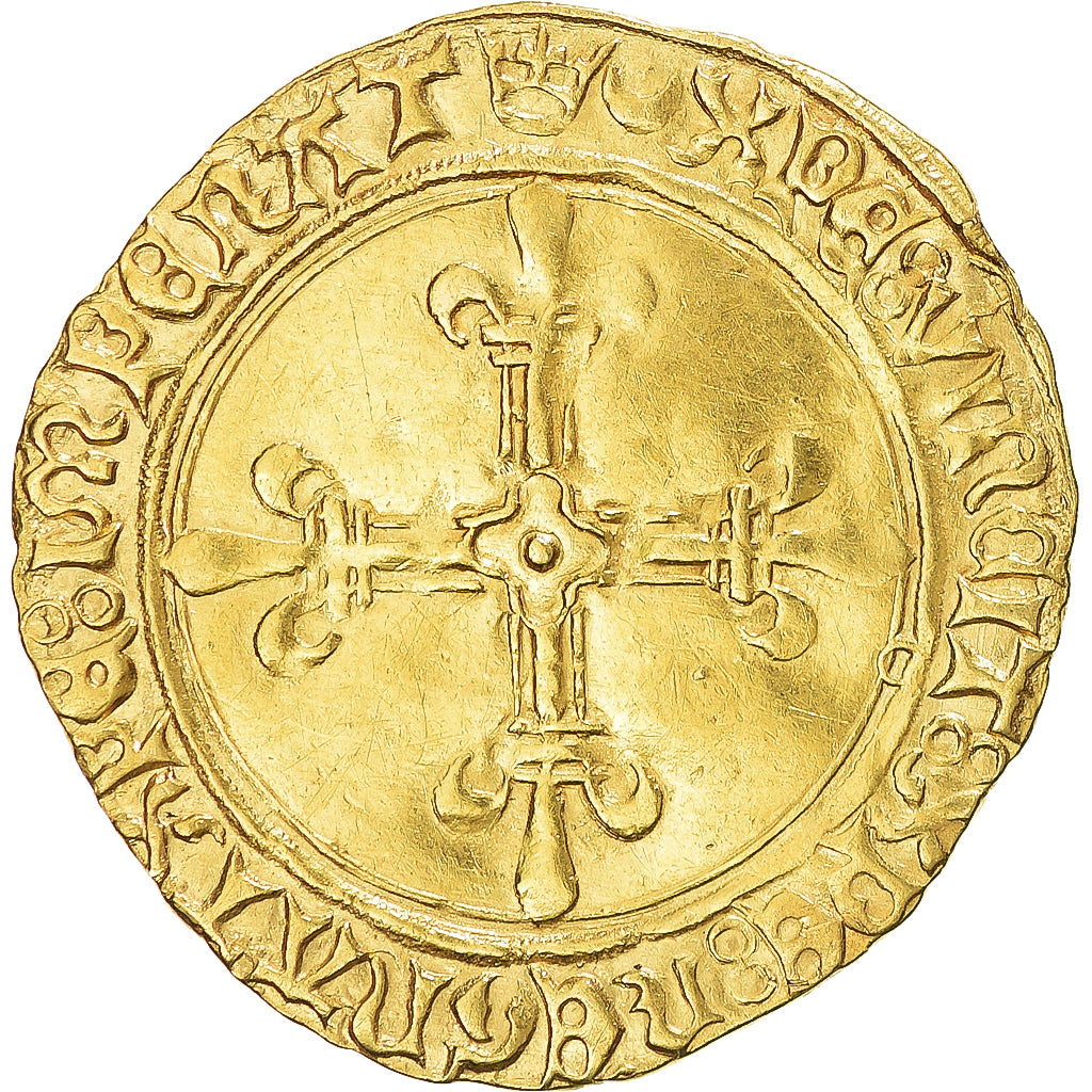 Munten, Frankrijk, Charles VIII, Écu d'or au soleil, 1483-1494, Saint-Lô, ZF+