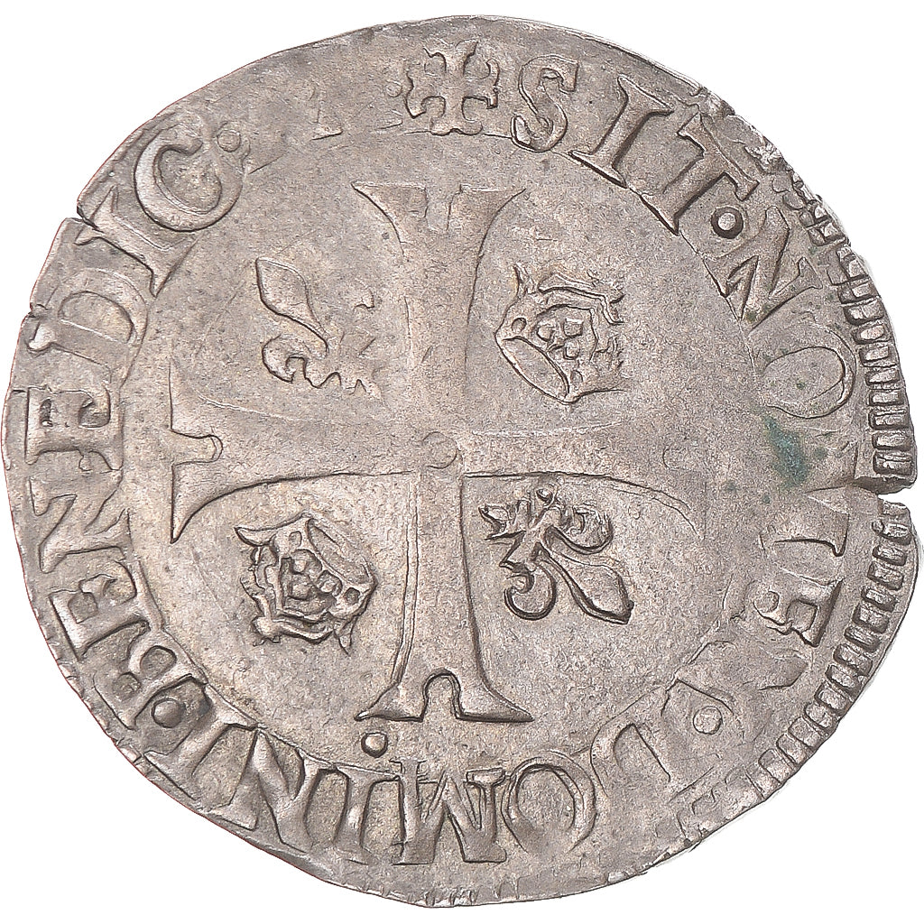Moneta, Francia, Charles IX, Douzain aux deux C, 1573, Lyon, BB+, Biglione