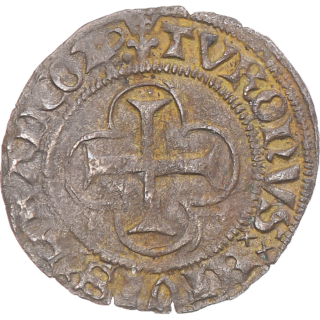 Monnaie, France, Louis XI, Denier Tournois, 1461-1483, Rouen, TTB+, Billon
