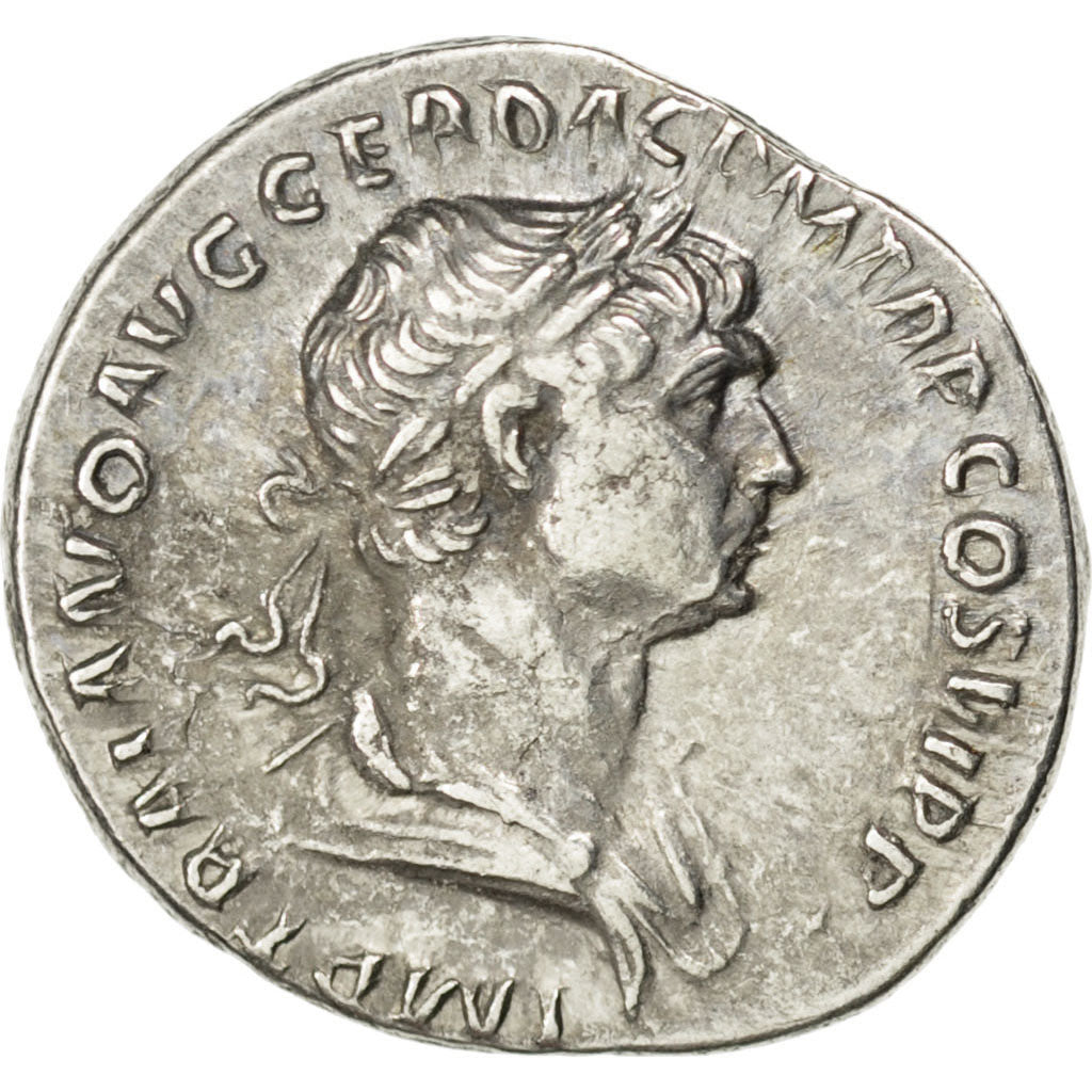 Trajan, Denarius, Roma, AU(50-53), Silver, RIC #294, 3.26