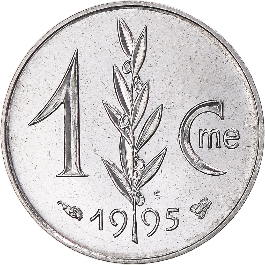 Coin, Monaco, Rainier III, Centime, 1995, Paris, BU, MS(65-70), Stainless Steel