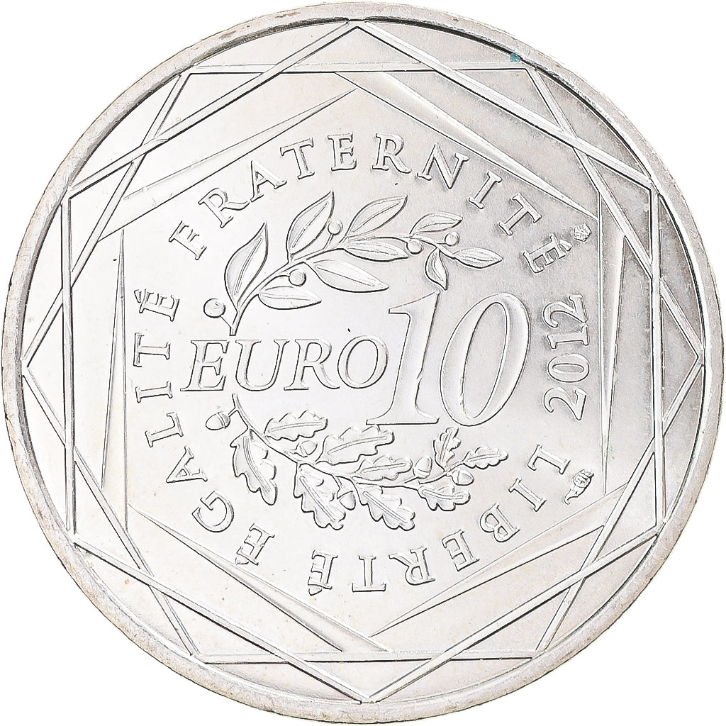 France, 10 Euro, Bretagne, 2012, Paris, MS(63), Silver, KM:1866
