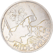 France, 10 Euro, 2010, Paris, Midi-Pyrénées, SUP+, Argent, KM:1663